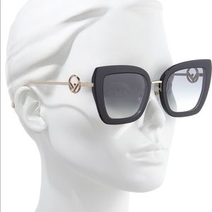 Fendi 55mm Gradient Cat Eye Sunglasses